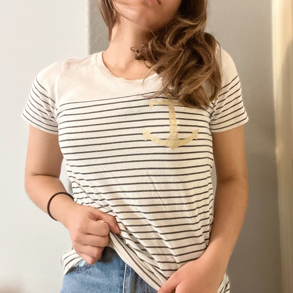 J. Crew Nautical Striped T-Shirt